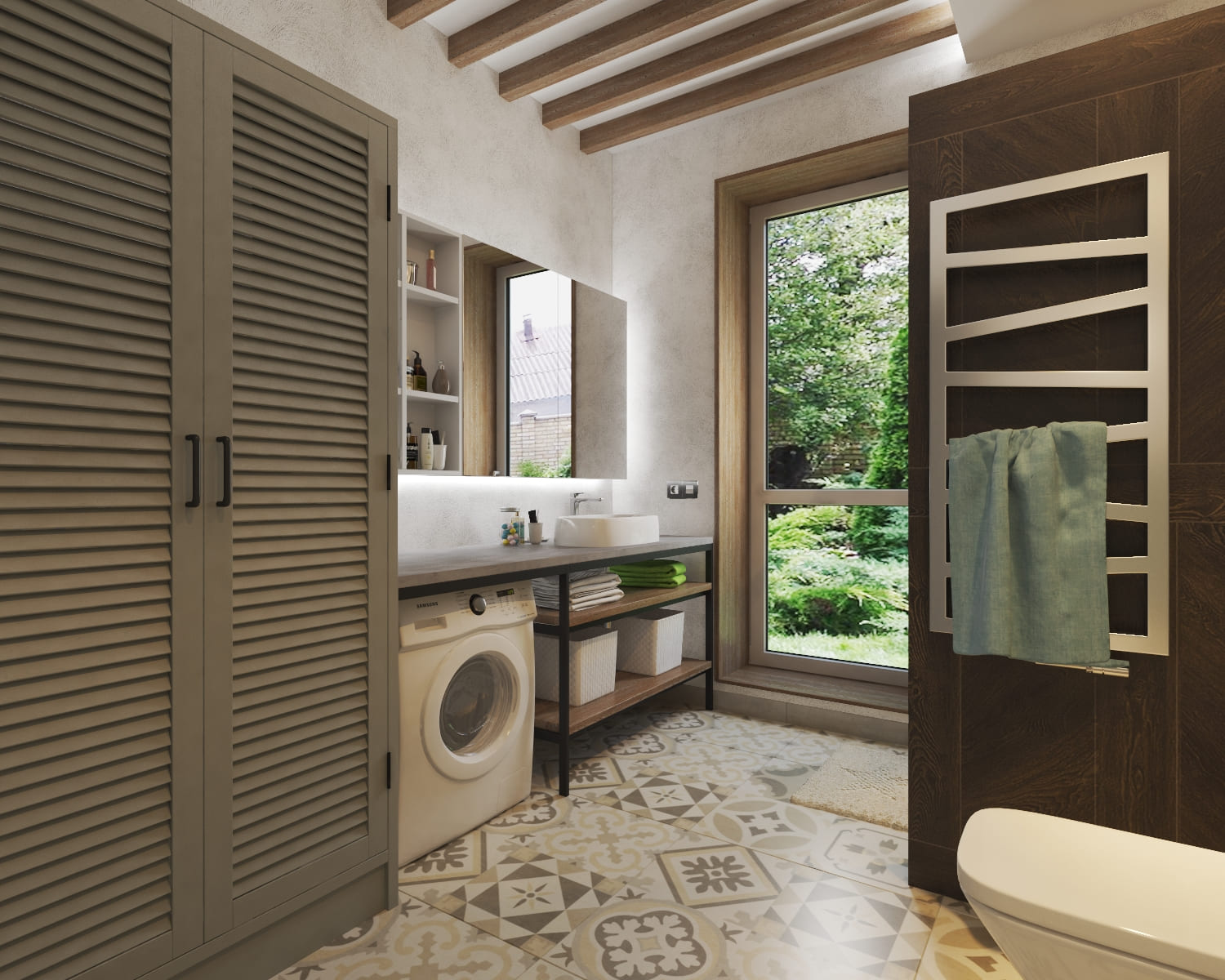 Interior designer Iryna Tereshchenko. Country in Bucha.