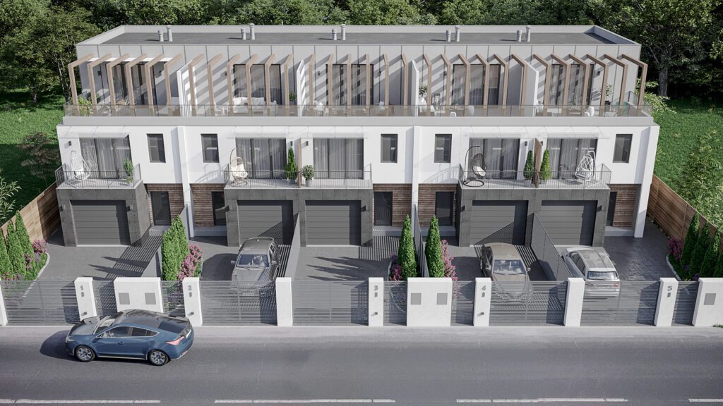 Townhouse for 5 owners / 3d render Design Project by Iryna Tereshchecnko.