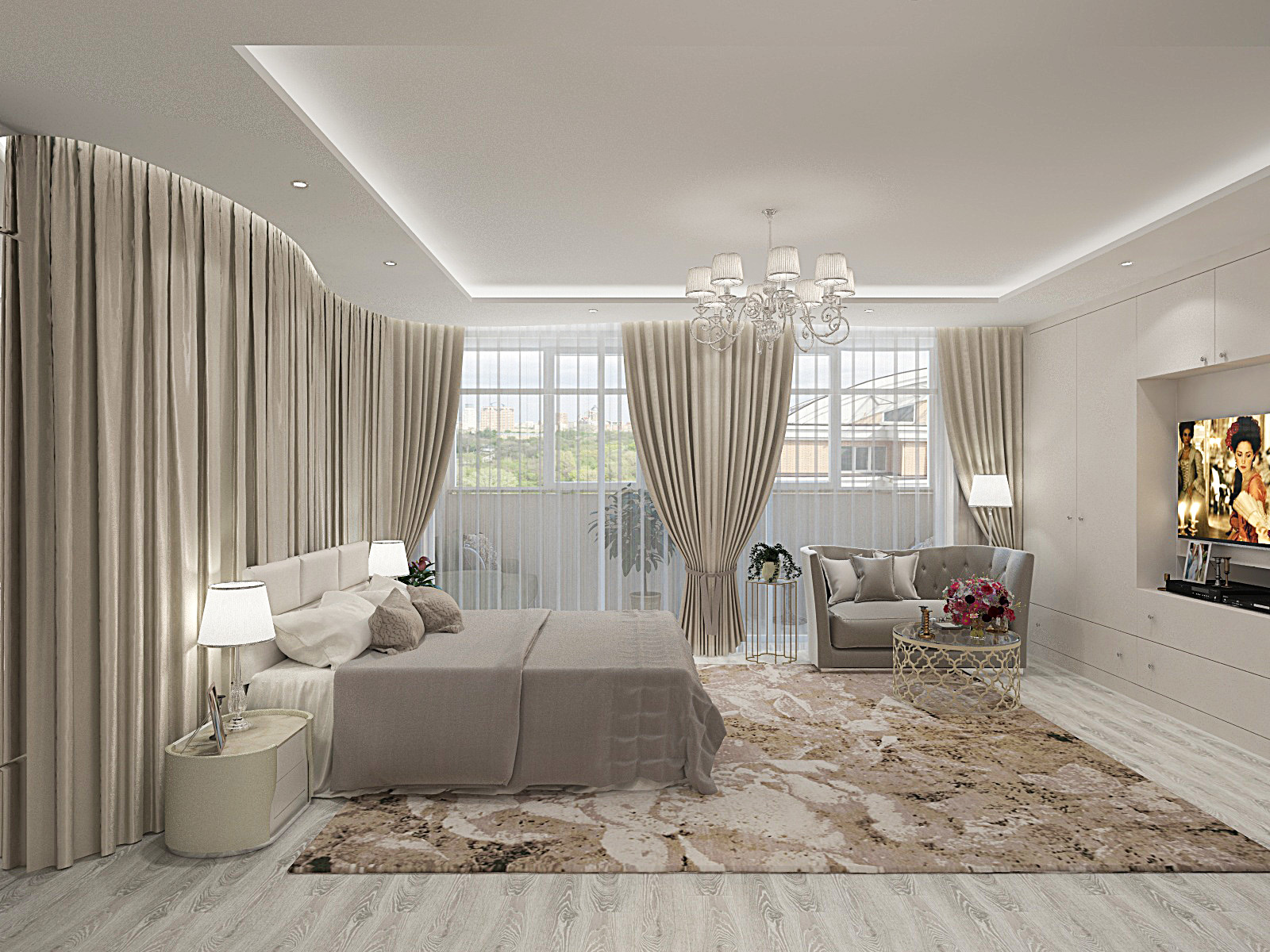 Interior designer Iryna Tereshchenko. 50 Shades of Grey.